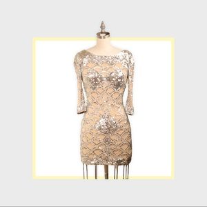 Joviani Sequined nude Short Coctail dress. Worn once.
